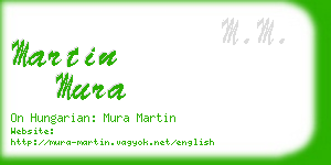 martin mura business card